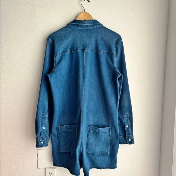 Frank & Eileen Ireland Italian Dream Denim Playsuit Romper Size Large - Picture 7 of 11